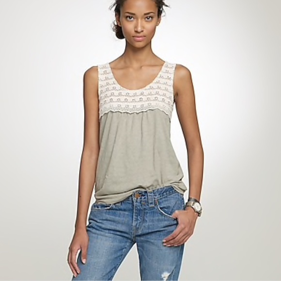 J. Crew Scallop Lace Shell Blouse Extra Small - Picture 1 of 9